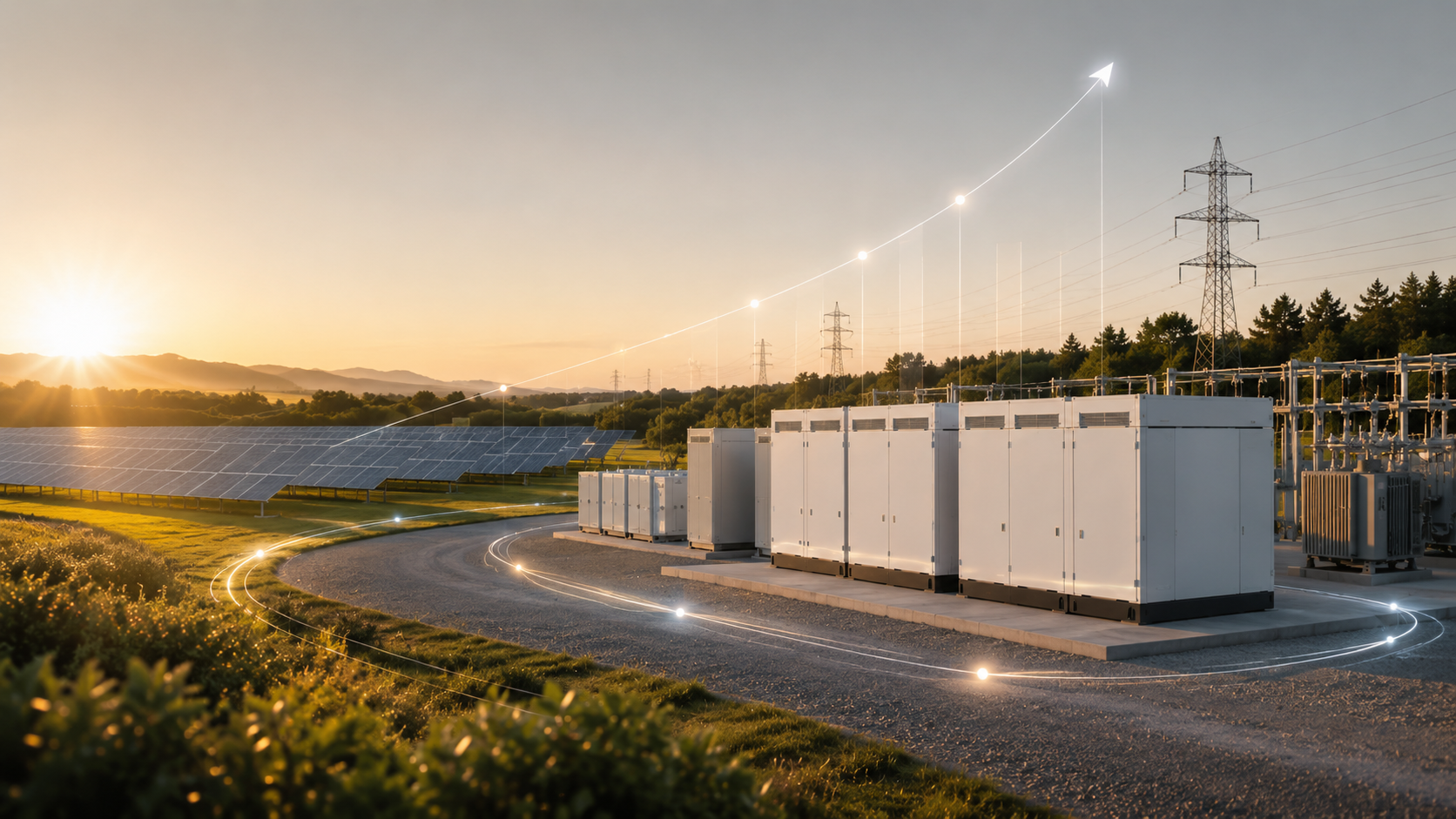 Batteriespeicherprojekt mit Solarpark und Netzanschluss als investitionsfähiges BESS-Projekt für Investoren und Projektpartner